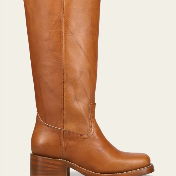 Frye Campus 14L WIDE CALF 7.5 Saddle Brand New - Picture 2 of 4